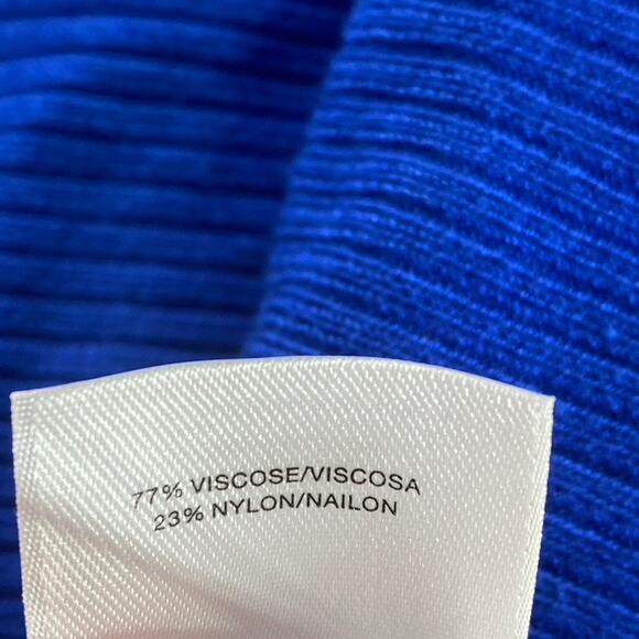 ANNE KLEIN Women's Blue Ottoman-Rib Bateau Neck Dolman Sleeve Pullover Sweater - Picture 9 of 12